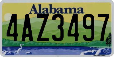 AL license plate 4AZ3497