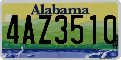 AL license plate 4AZ3510