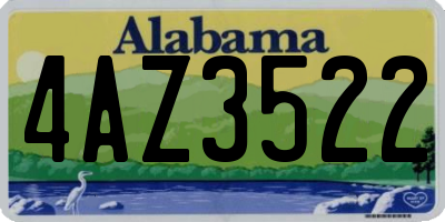 AL license plate 4AZ3522