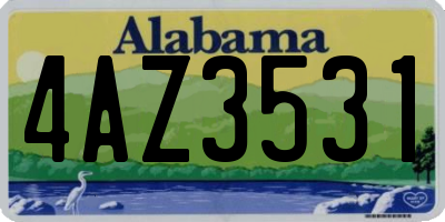 AL license plate 4AZ3531