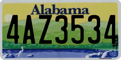 AL license plate 4AZ3534