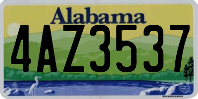 AL license plate 4AZ3537