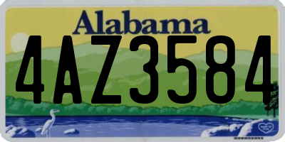 AL license plate 4AZ3584