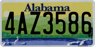 AL license plate 4AZ3586