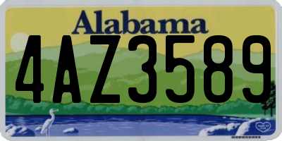 AL license plate 4AZ3589