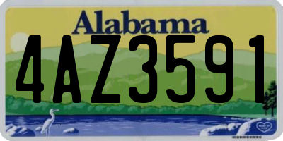 AL license plate 4AZ3591