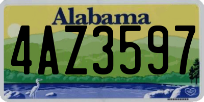 AL license plate 4AZ3597