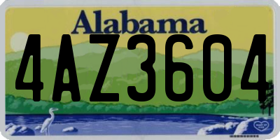 AL license plate 4AZ3604