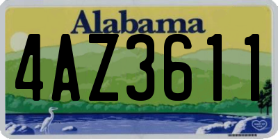 AL license plate 4AZ3611
