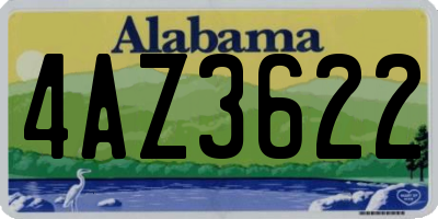 AL license plate 4AZ3622