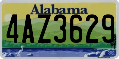 AL license plate 4AZ3629