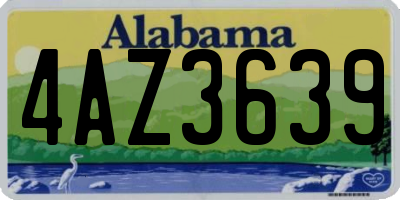 AL license plate 4AZ3639