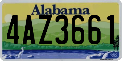 AL license plate 4AZ3661