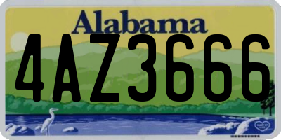 AL license plate 4AZ3666