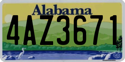 AL license plate 4AZ3671