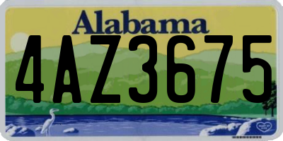 AL license plate 4AZ3675