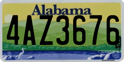 AL license plate 4AZ3676