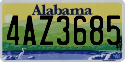 AL license plate 4AZ3685