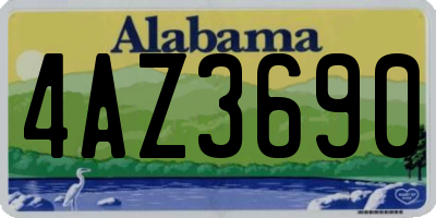 AL license plate 4AZ3690