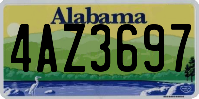 AL license plate 4AZ3697