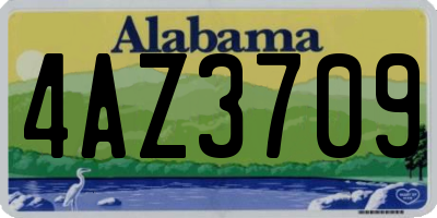 AL license plate 4AZ3709