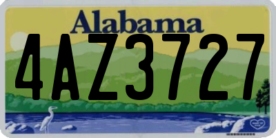 AL license plate 4AZ3727