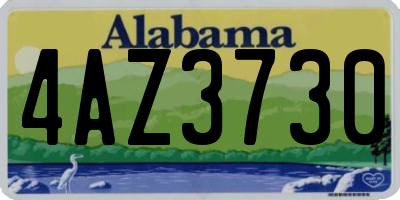 AL license plate 4AZ3730