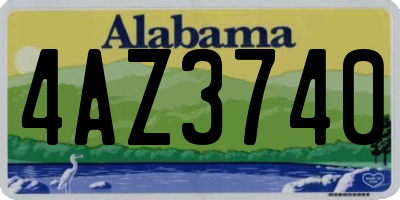 AL license plate 4AZ3740
