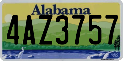 AL license plate 4AZ3757