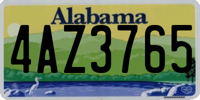 AL license plate 4AZ3765