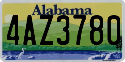 AL license plate 4AZ3780