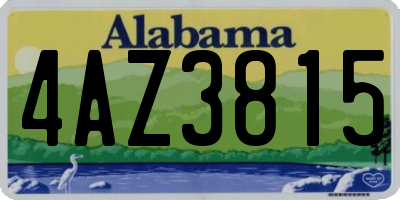 AL license plate 4AZ3815