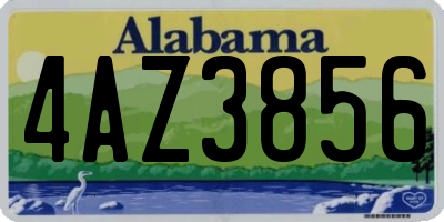 AL license plate 4AZ3856