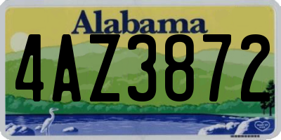 AL license plate 4AZ3872