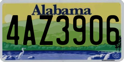 AL license plate 4AZ3906