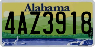AL license plate 4AZ3918
