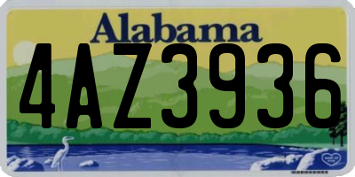 AL license plate 4AZ3936