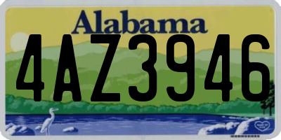 AL license plate 4AZ3946