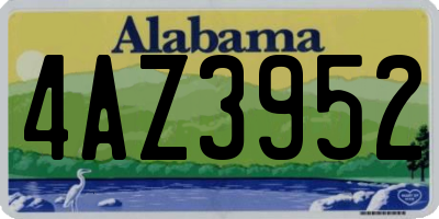 AL license plate 4AZ3952