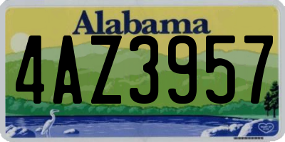 AL license plate 4AZ3957
