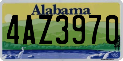AL license plate 4AZ3970