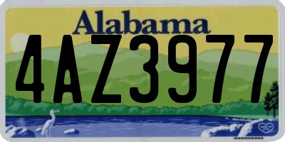 AL license plate 4AZ3977