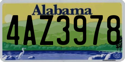 AL license plate 4AZ3978
