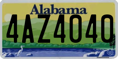 AL license plate 4AZ4040
