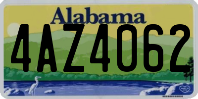AL license plate 4AZ4062