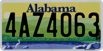 AL license plate 4AZ4063
