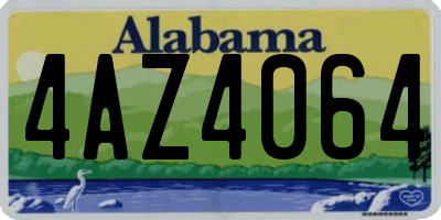 AL license plate 4AZ4064