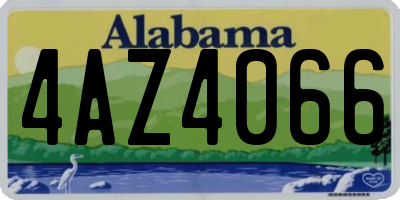 AL license plate 4AZ4066