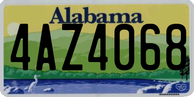 AL license plate 4AZ4068