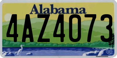AL license plate 4AZ4073